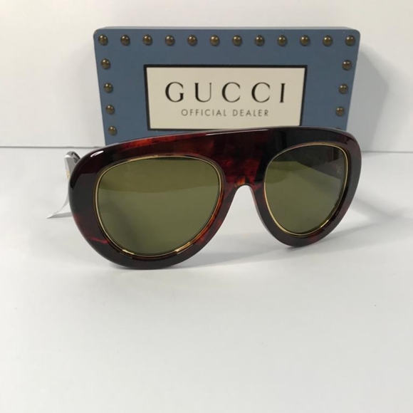 💯 New Original GUCCIAcetate Oversize Sunglasses GG1152S Tortoise - Picture 9 of 17